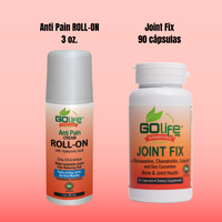 PAQUETE ANTI PAIN ROLL-ON 3 OZ. + JOINT FIX 90 CÁPSULAS