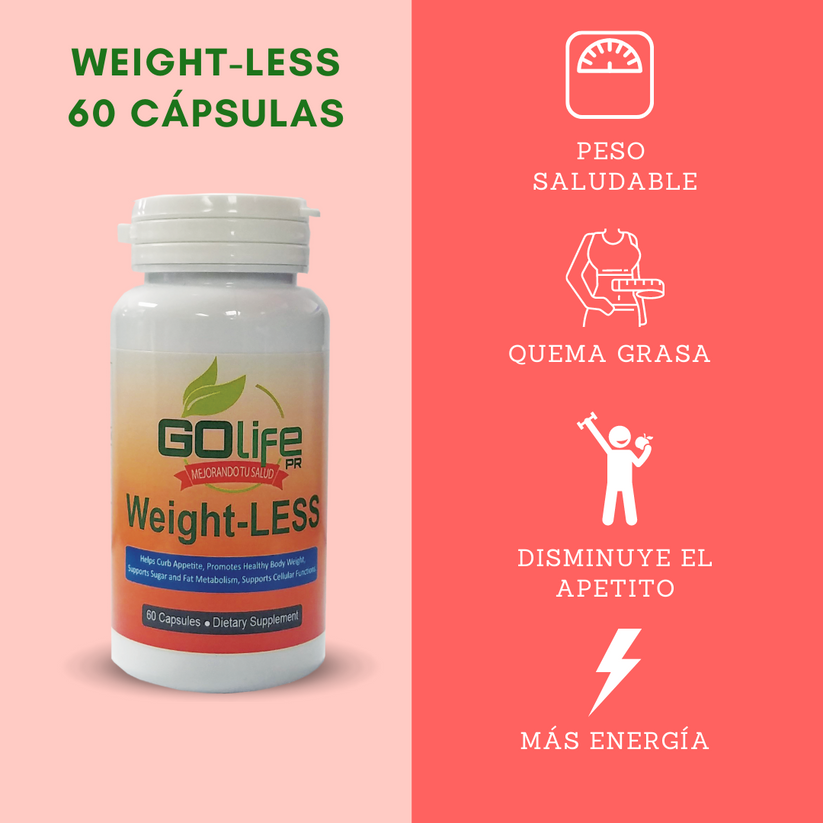 WEIGHT-LESS 60 CÁPSULAS – GO LIFE PR